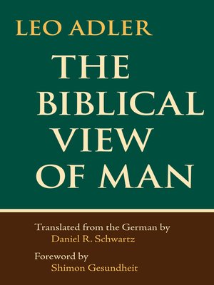 cover image of The Biblical View of Man